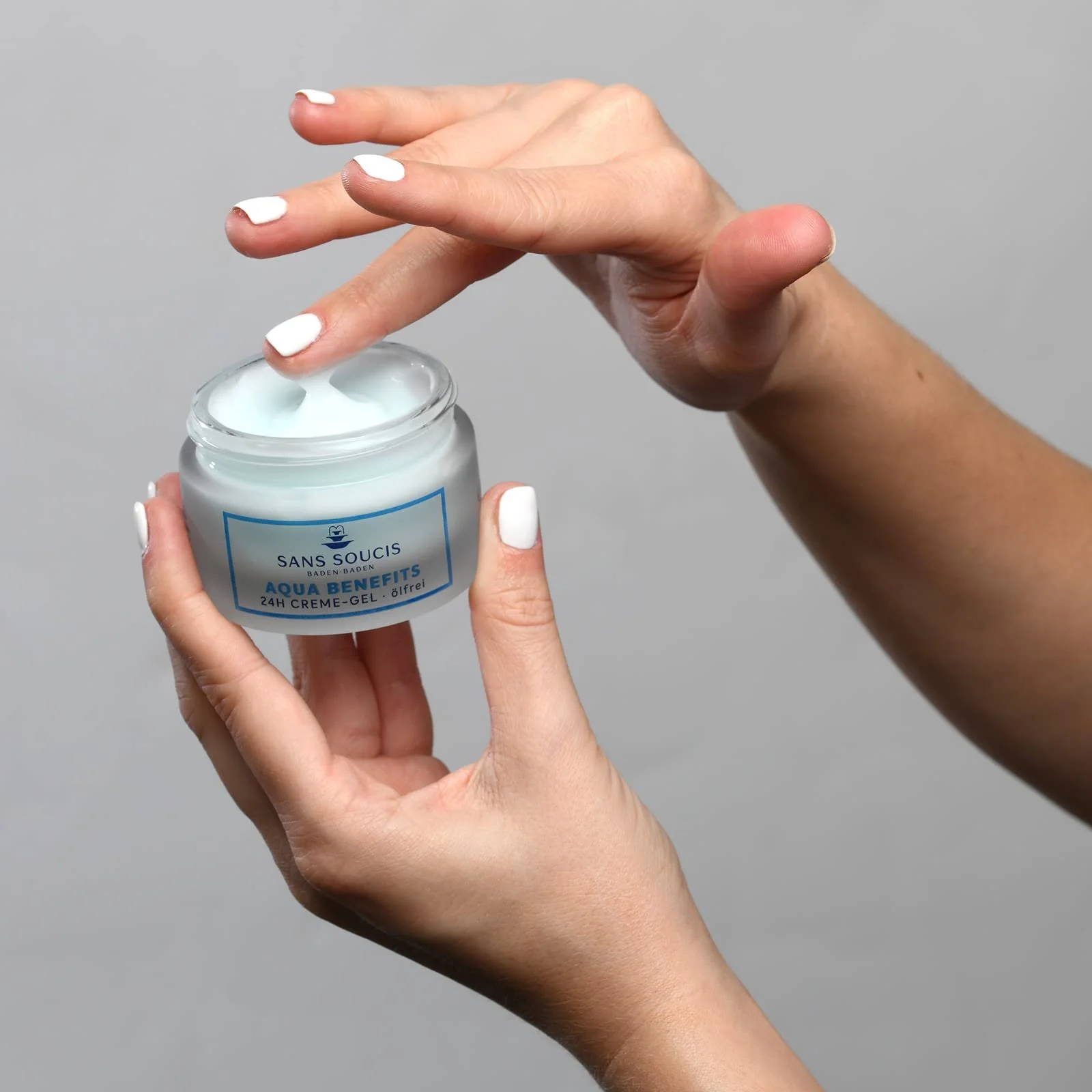 Крем-гель для обличчя Sans Soucis Face Care Aqua Benefits 24h зволожуючий без олій 50 мл, фото №4
