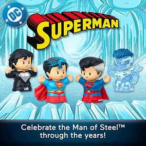 Фигурки Fisher-Price Little People Collector Superman Through the Ages Special Edition, 4 шт в декоративной упаковке synthetic.ua - Фото 1