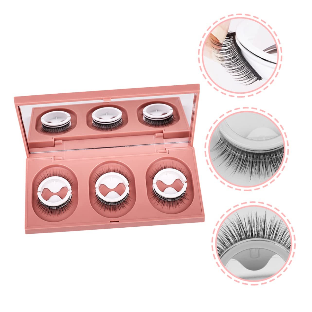 Накладні вії Angoily 3 пари самоклеючі пухнасті для косплея з смужкою з 3D хімічного волокна, фото №4