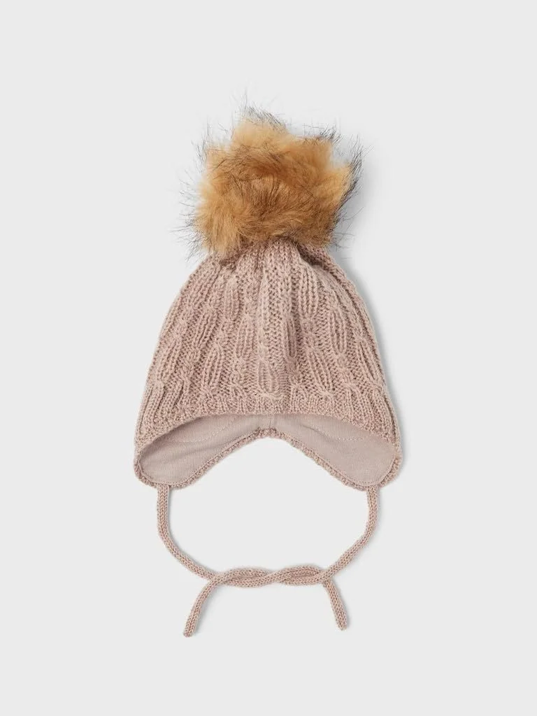 Шапка Name It Baby Girls' NBFWRILLA Шерстяная Вязаная XXIII Sphinx 34/39 Peppercorn, фото №2