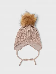 Шапка Name It Baby Girls' NBFWRILLA Шерстяная Вязаная XXIII Sphinx 34/39 Peppercorn synthetic.ua - Фото 1