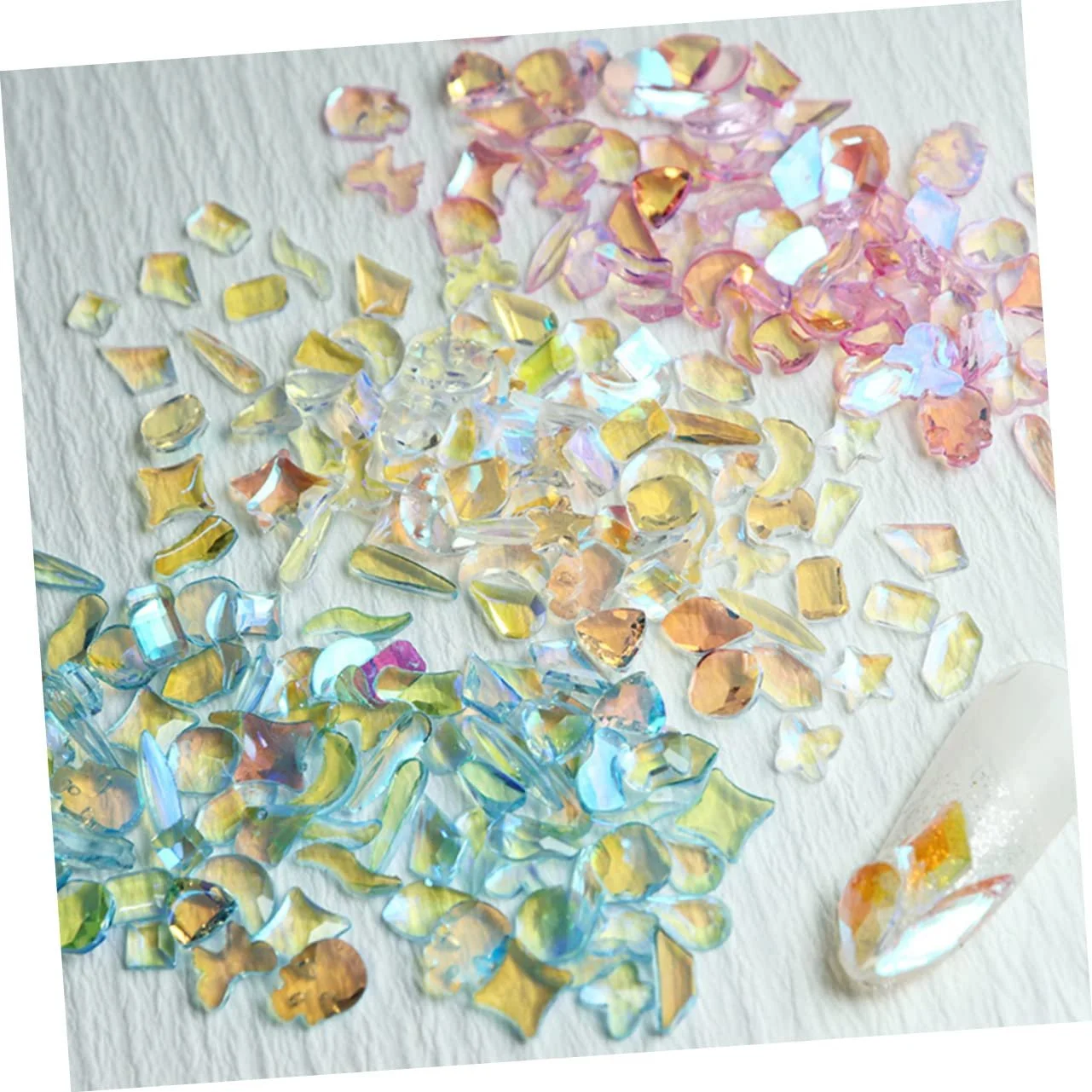 Украшение для ногтей Healvian Смола Aurora Маникюр Жемчуг Наклейки Самоцветы Акриловые Ногти Ювелирные изделия с Самоцветами Аксессуары для ногтей Стразы Декоративные украшения Кристалл, фото №5