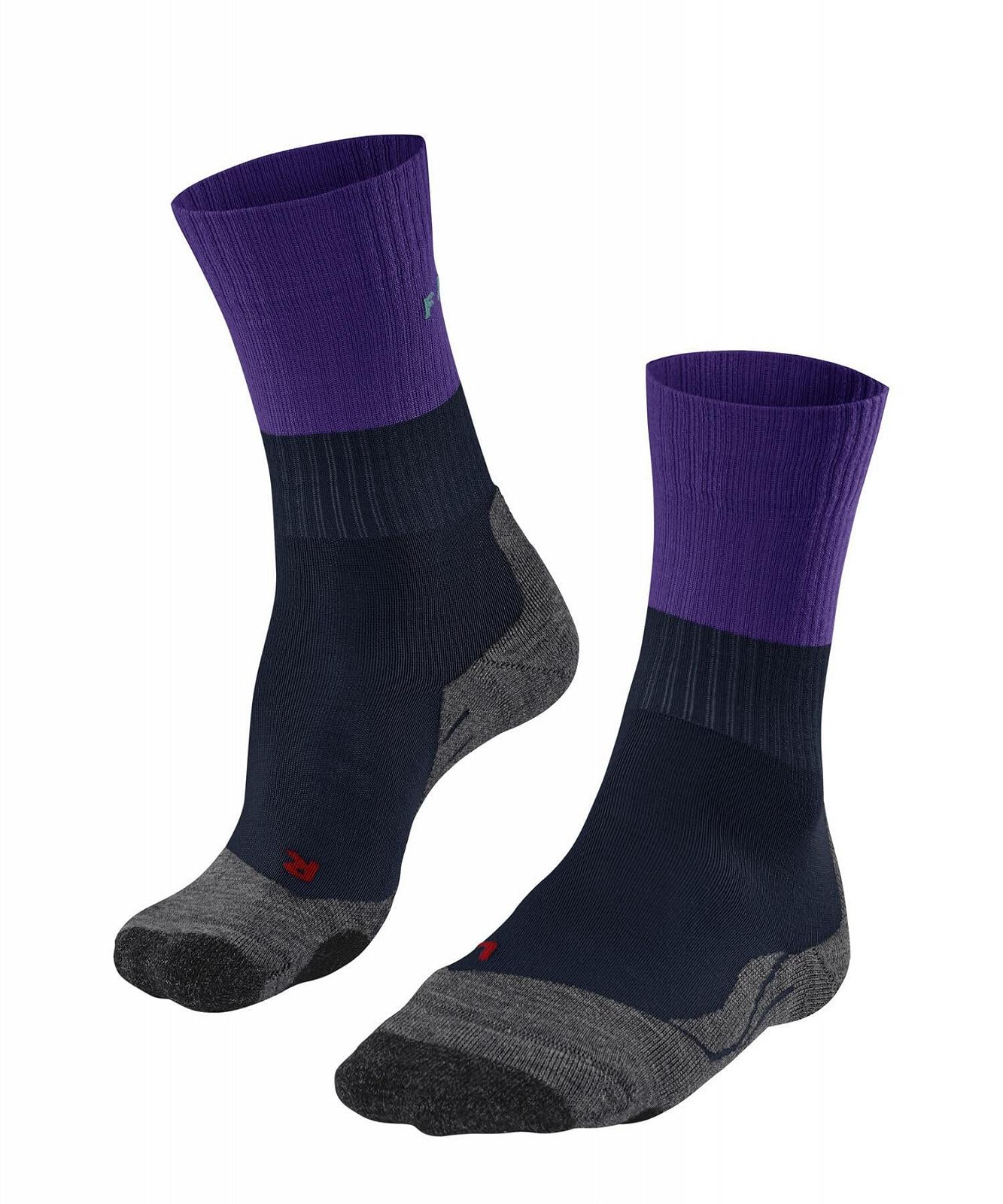 Женские туристические носки FALKE TK2 Explore W SO Шерсть Anti-Bubble Толстые 1 пара, Синий (Space Blue 6116), 41-42 (UK 7-8), фото №1