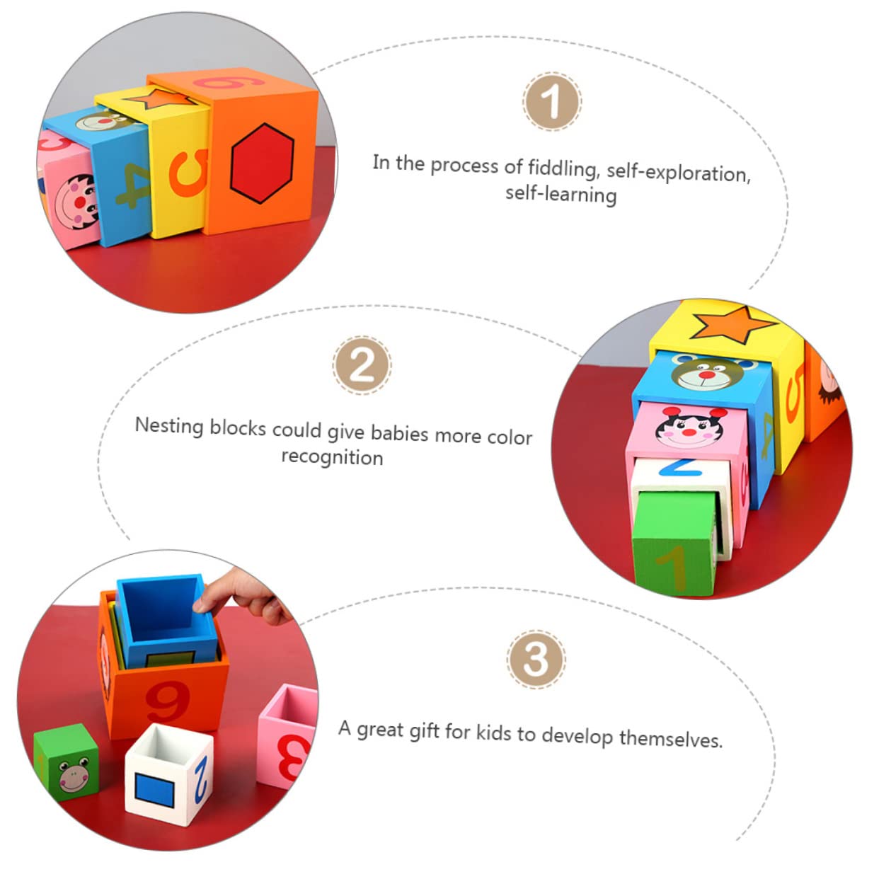 Іграшка PHENOFICE 6 шт Дитяча Лічильна Іграшка Дерев'яна, фото №9