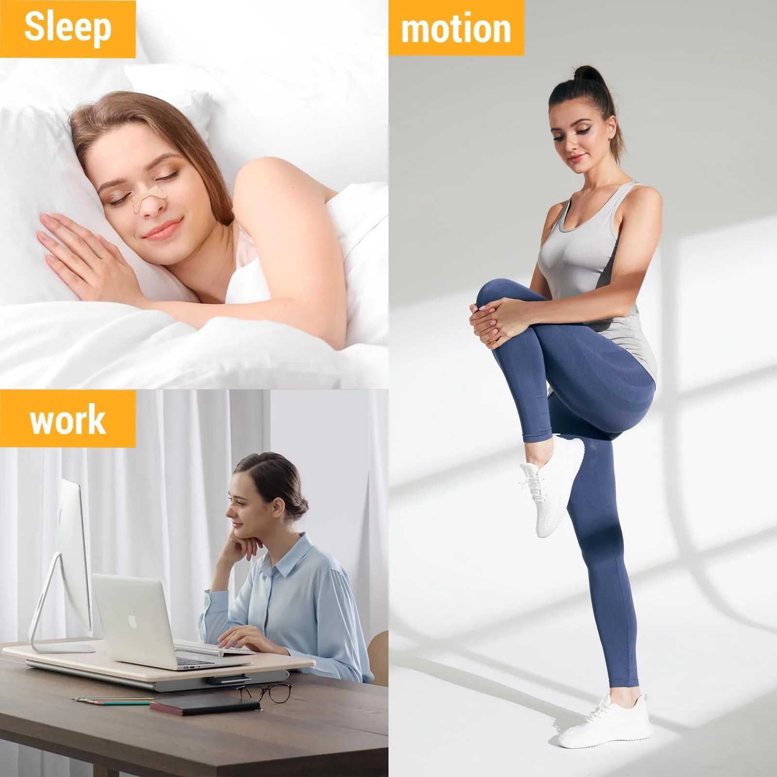 Носові пластирі від хропіння, покращений тип, 120 шт, жовтий, фото №4