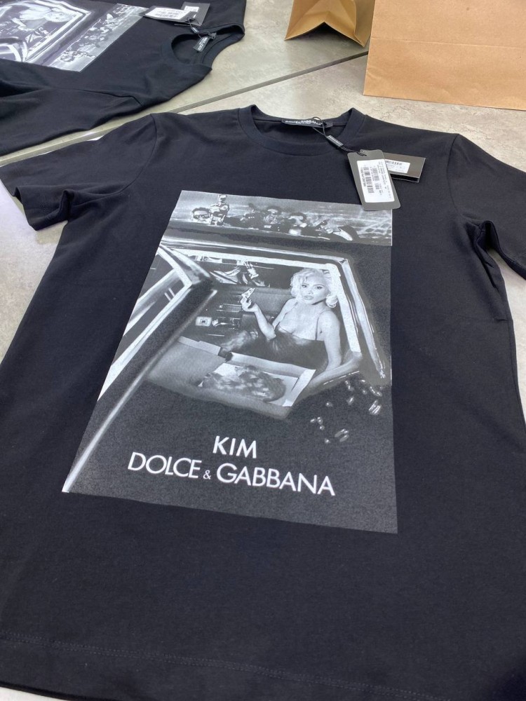 Футболка черная Dolce Gabbana Ciago Kim Black f632, фото №6 Футболка черная Dolce Gabbana Ciago Kim Black f632, фото №6