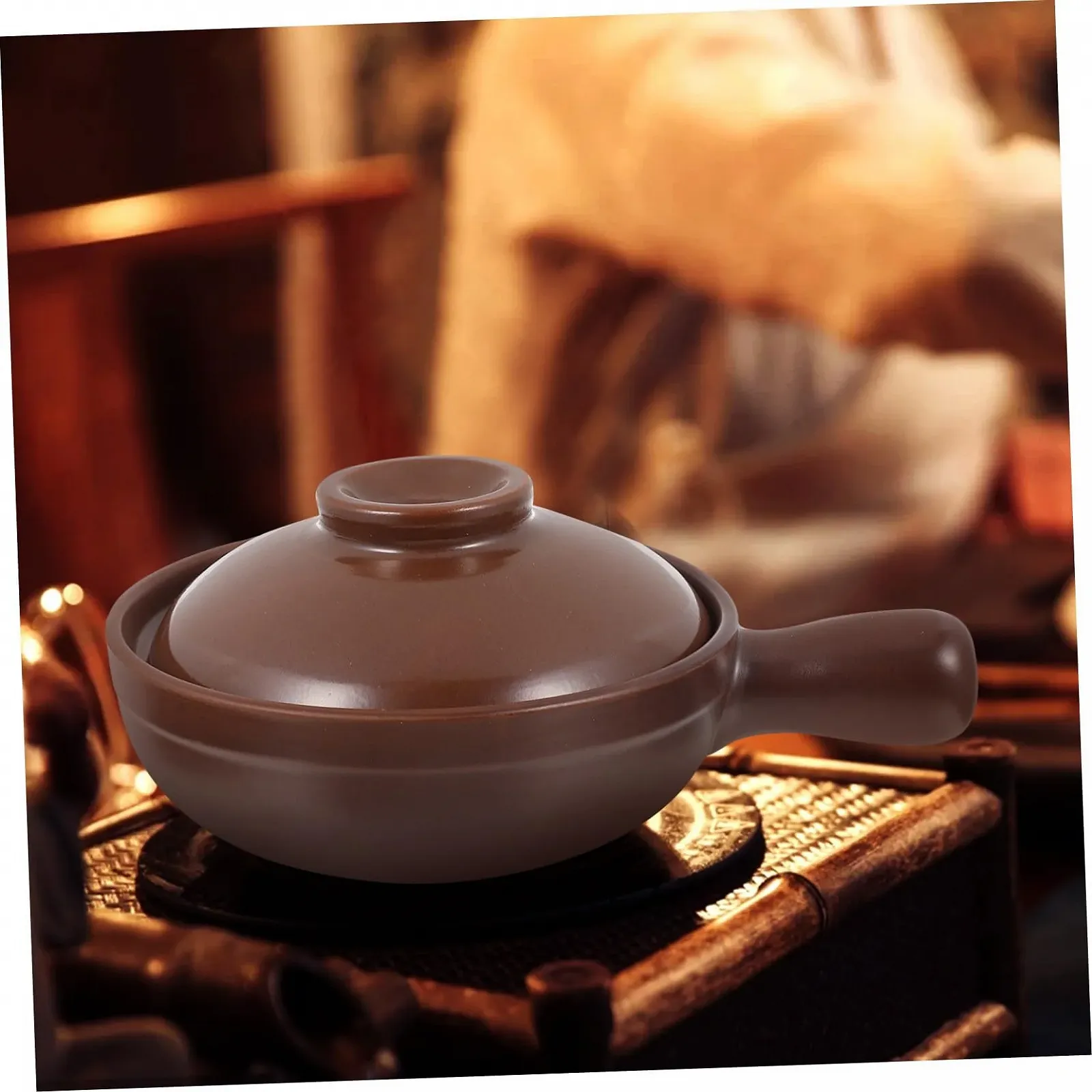 Керамічний кам'яний горщик Zerodeko з ручкою Мультифункціональний, фото №5