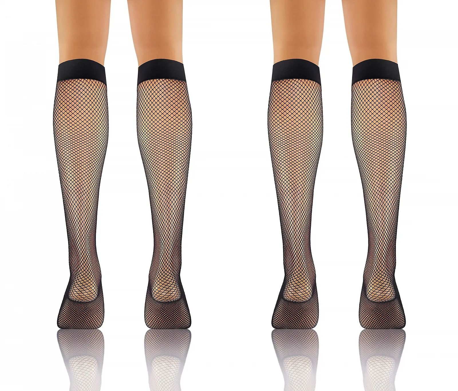 Панчохи Sesto Senso Fishnet до колін, дрібна сітка, 2 пари, фото №4