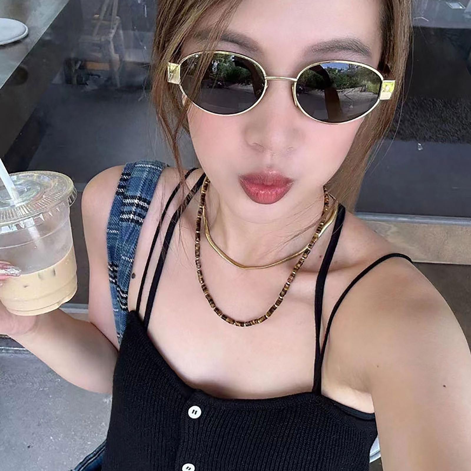 Солнцезащитные очки Овальные Dinghaole 90s Маленькие, фото №5