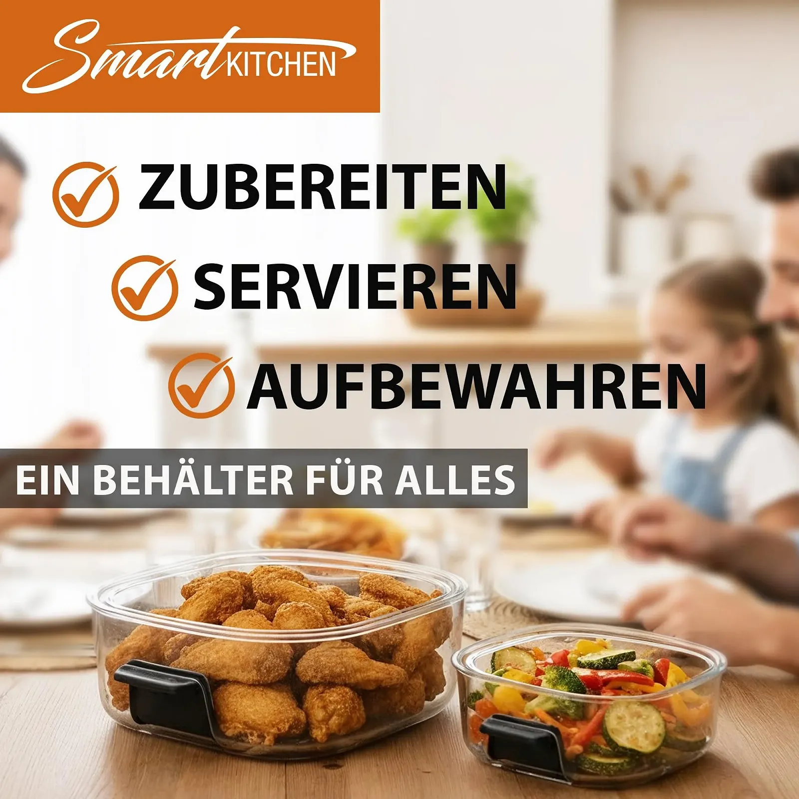 Мультипіч Smart Kitchen 4-в-1 4 л + 1.5 л Скляний контейнер Компактна Чорна, фото №5 Мультипіч Smart Kitchen 4-в-1 4 л + 1.5 л Скляний контейнер Компактна Чорна, фото №5