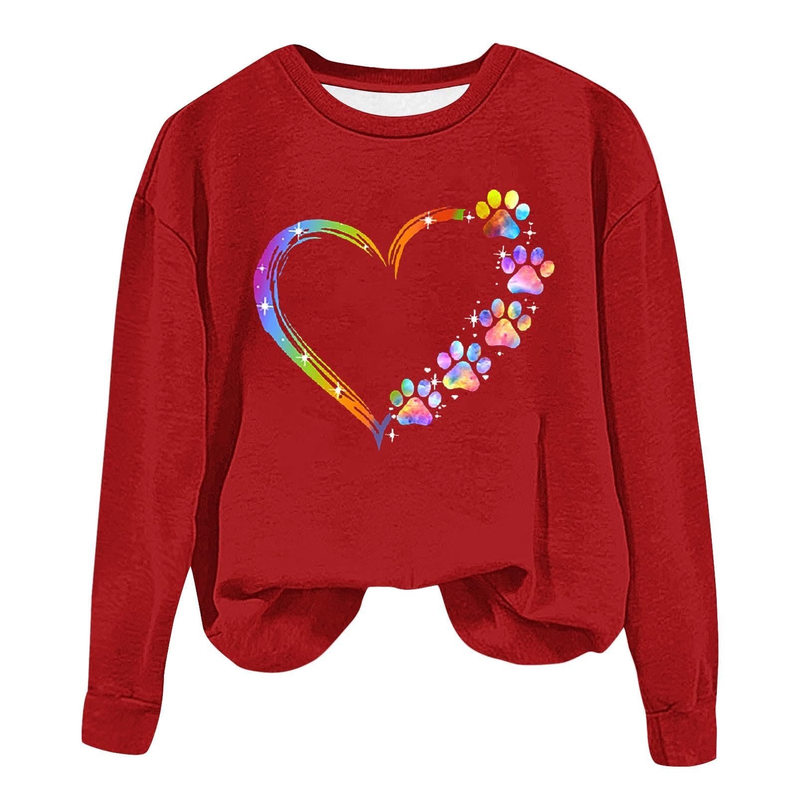 Жіночий світшот без капюшона з райдужним любовним мотивом, фото №1 Жіночий світшот без капюшона з райдужним любовним мотивом, фото №1