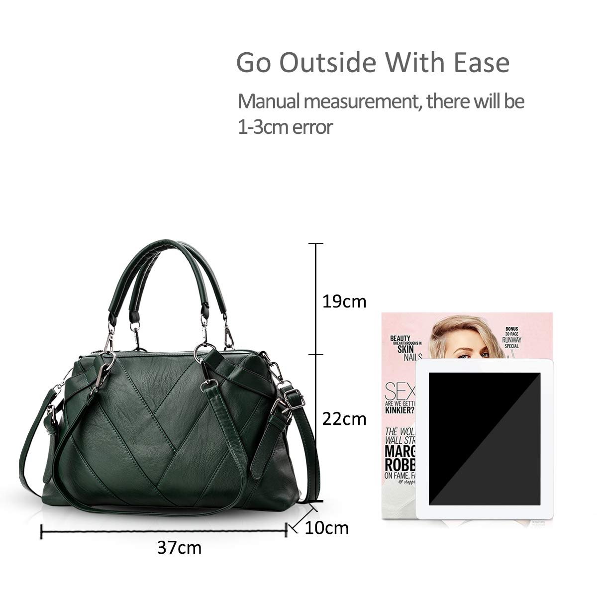 Сумка с ручками NICOLE & DORIS Современная Сумка через Плечо из Мягкой Полиуретановой Кожи Элегантная Сумка с Полосками, фото №5