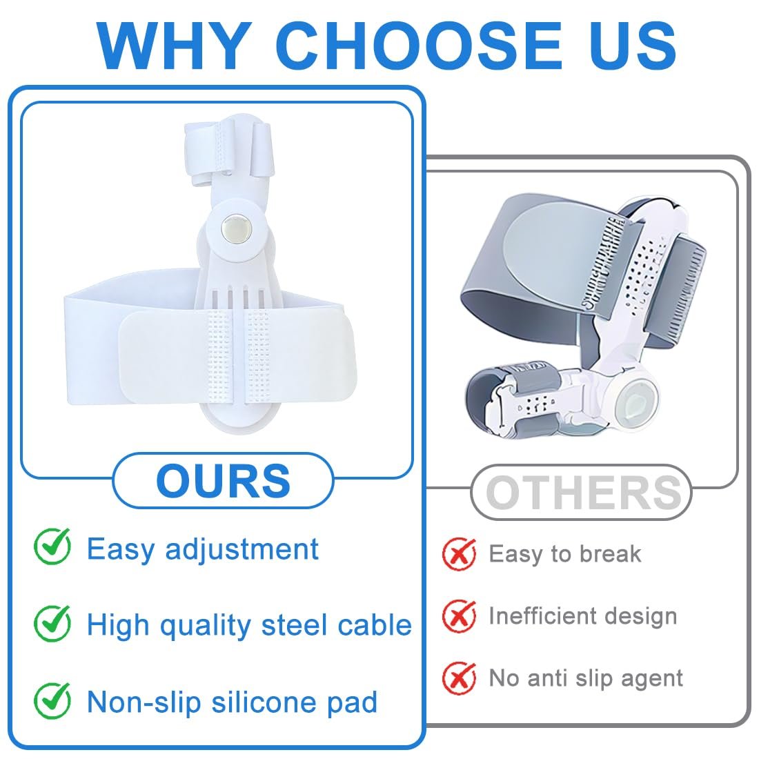 Шина для корекції Hallux Valgus, 2 шт., роздільник для пальців ніг Hallux Valgus з регульованою кнопкою для випрямлення великого пальця ноги, фото №5 Шина для корекції Hallux Valgus, 2 шт., роздільник для пальців ніг Hallux Valgus з регульованою кнопкою для випрямлення великого пальця ноги, фото №5