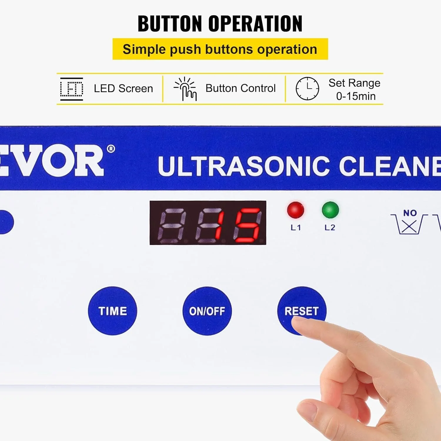 Ультразвуковой очиститель Vevor Ultrasonic Cleaner 008 Silver, фото №5 Ультразвуковой очиститель Vevor Ultrasonic Cleaner 008 Silver, фото №5