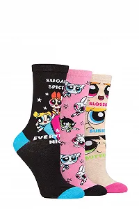 Шкарпетки SockShop Жіночі Powerpuff Girls Бавовняні Набір з 3 пар - Фото 1