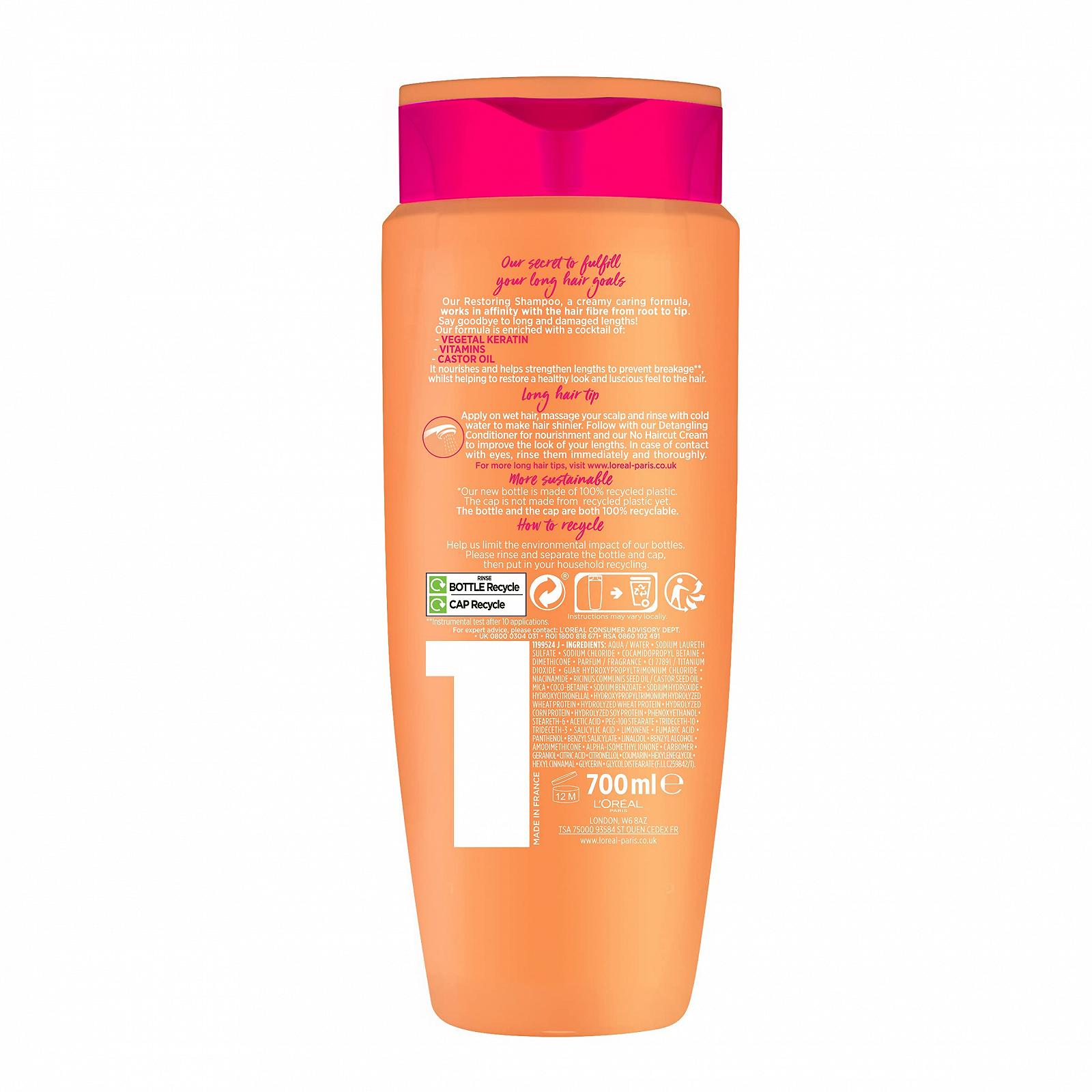 Шампунь L'Oreal Elvive Dream Lengths для длинных волос 700 мл, фото №3 Шампунь L'Oreal Elvive Dream Lengths для длинных волос 700 мл, фото №3