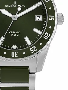 Часы Jacques Lemans Liverpool Мужские Сплошная нержавеющая сталь / Высокотехнологичная керамика Сплошная нержавеющая сталь 42-10 synthetic.ua - Фото 1