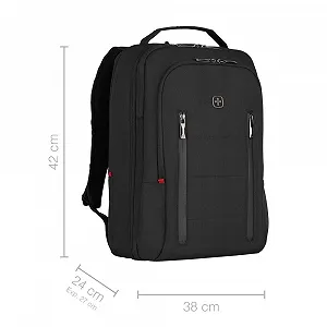 Рюкзак для ноутбука WENGER CityTraveler 606490 компактный до 16 дюймов для планшета до 12 дюймов 16 литров Черный synthetic.ua - Фото 1