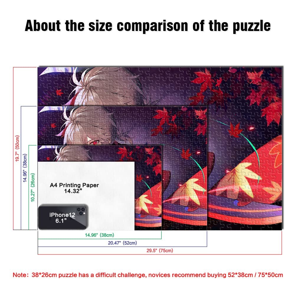 Пазл Genshin Impact Kaedehara Kazuha 1000 деталей картонний 26 x 38 см, фото №5