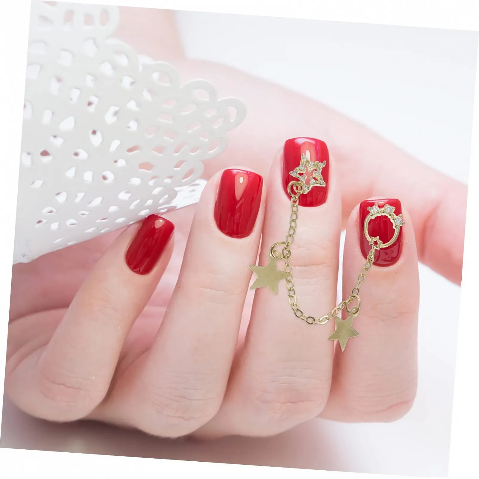 Ланцюжки для нігтів Люксові прикраси для манікюру з дизайном зірок, фото №7 Ланцюжки для нігтів Люксові прикраси для манікюру з дизайном зірок, фото №7