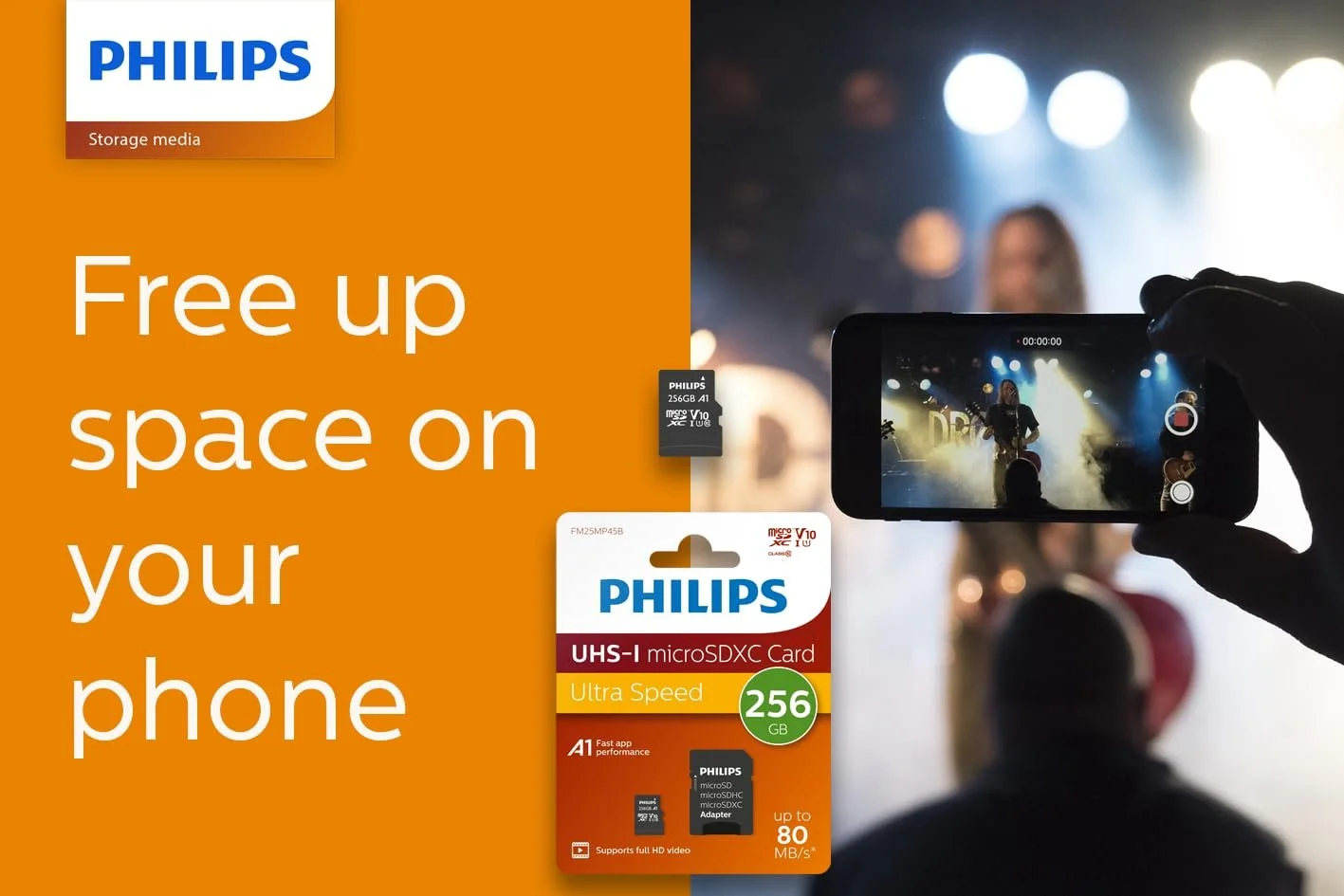 Карта пам'яті Philips Ultra Speed microSDXC 256GB UHS-I U1 V10, фото №6