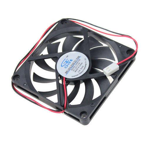 Вентилятор корпусний кулір 80мм 12В 2пін ТОНКИЙ, фото №1