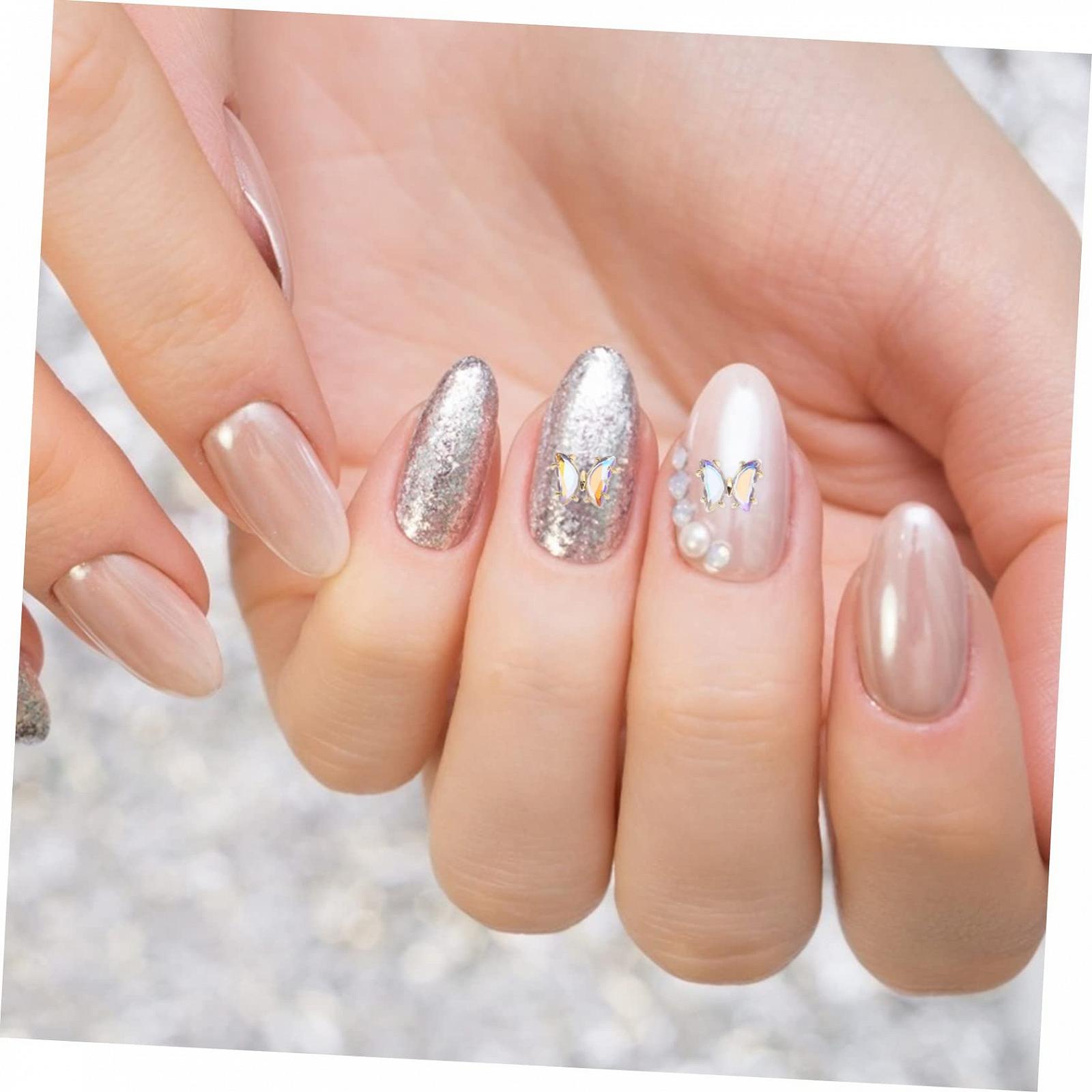 Украшение для ногтей Бабочка FRCOLOR 36 шт., подвеска для маникюра, стразы, украшения для ногтей, бриллиантовые орнаменты, украшения для маникюра, аксессуары для ногтей, 3D цинк, фото №3