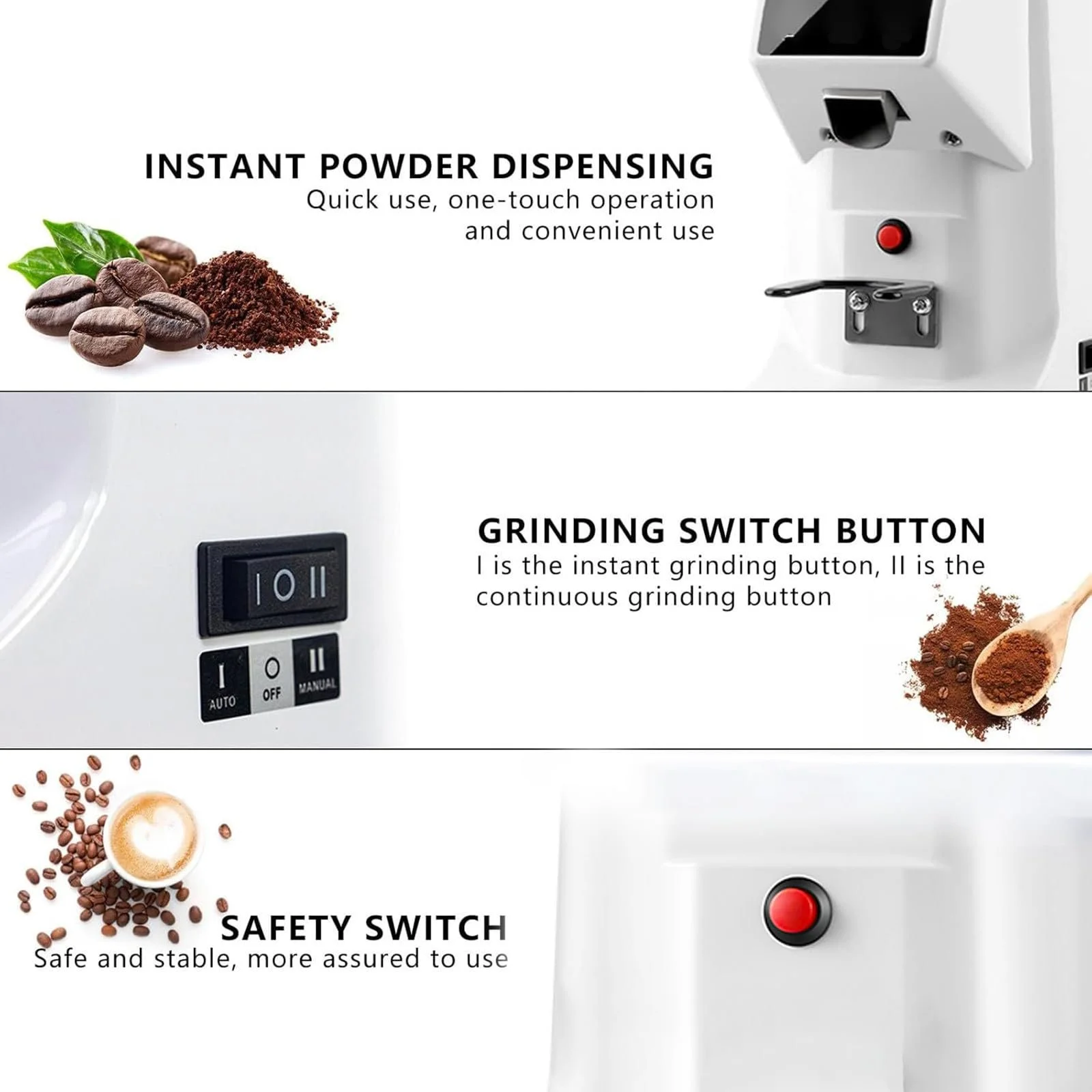 Кофемолка Premium design 60 мм Плоские жернова из нержавеющей стали 19+ настроек 500 мл Черный, фото №7 Кофемолка Premium design 60 мм Плоские жернова из нержавеющей стали 19+ настроек 500 мл Черный, фото №7