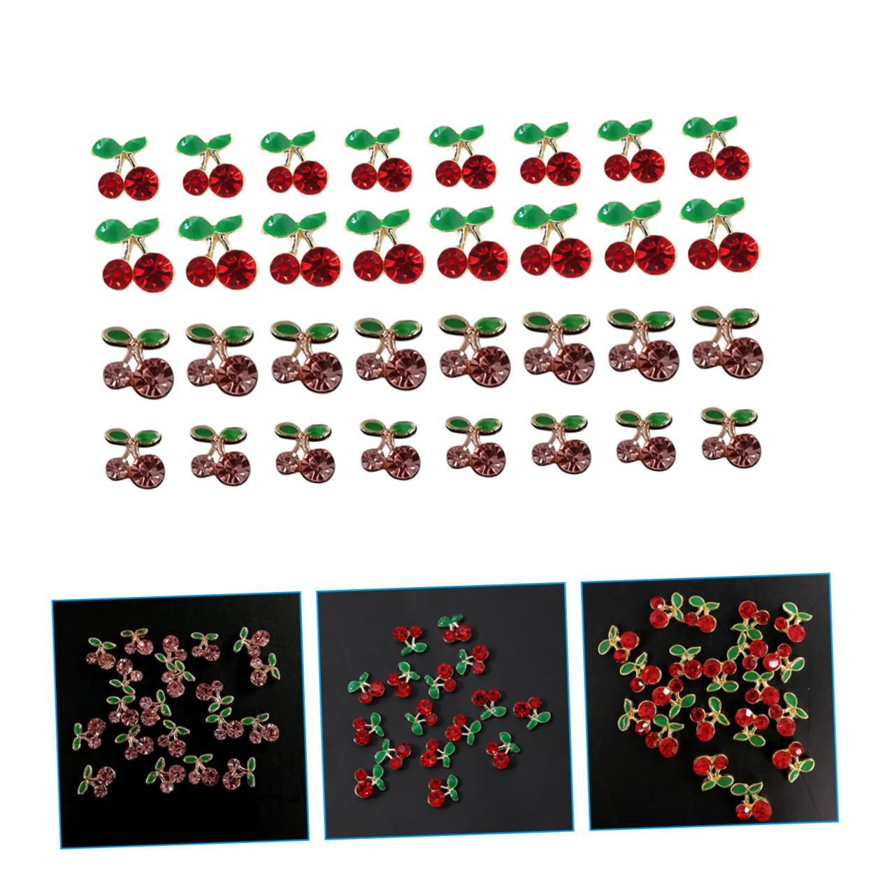 Підвіска для нігтів POPETPOP Вишня, 160 шт, рожевий, фото №7