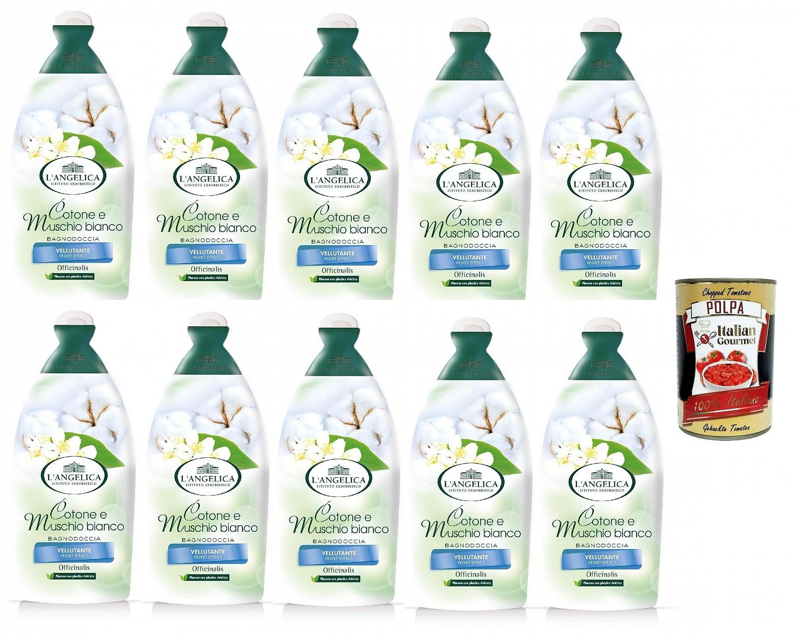 Гель для душу L'Angelica Velvety Cotton and White Musk 10 x 500 мл + Томатна пульпа 400 г, фото №1 Гель для душу L'Angelica Velvety Cotton and White Musk 10 x 500 мл + Томатна пульпа 400 г, фото №1