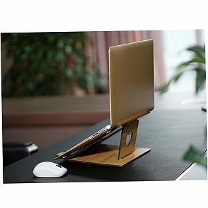 Подставка для ноутбука Деревянная Портативная Компактная для дома офиса спальни synthetic.ua - Фото 1