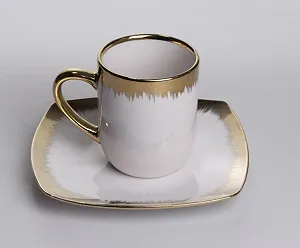 Сервіз на 2 персон. 24 предмети з золотою оконтовкою synthetic.ua - Фото 1