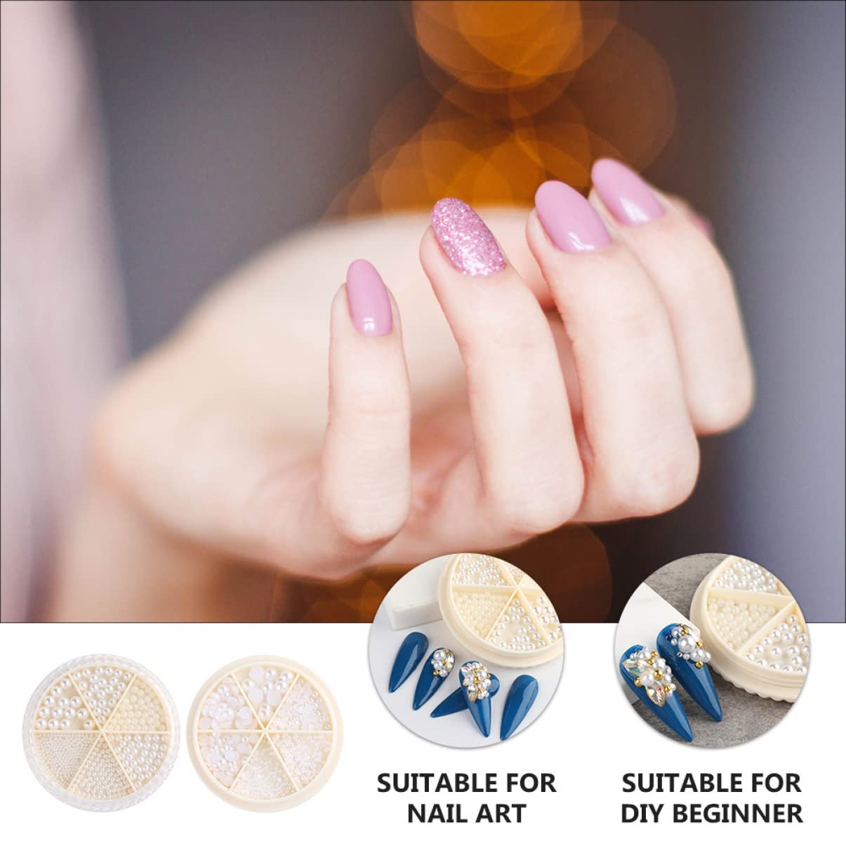 Прикраса для нігтів FRCOLOR Перли Тривимірні, фото №4