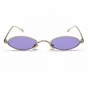 Винтажные маленькие овальные очки Ggpyyon для женщин и мужчин, ретро, ​​металлическая оправа, UV400 synthetic.ua - Фото 1