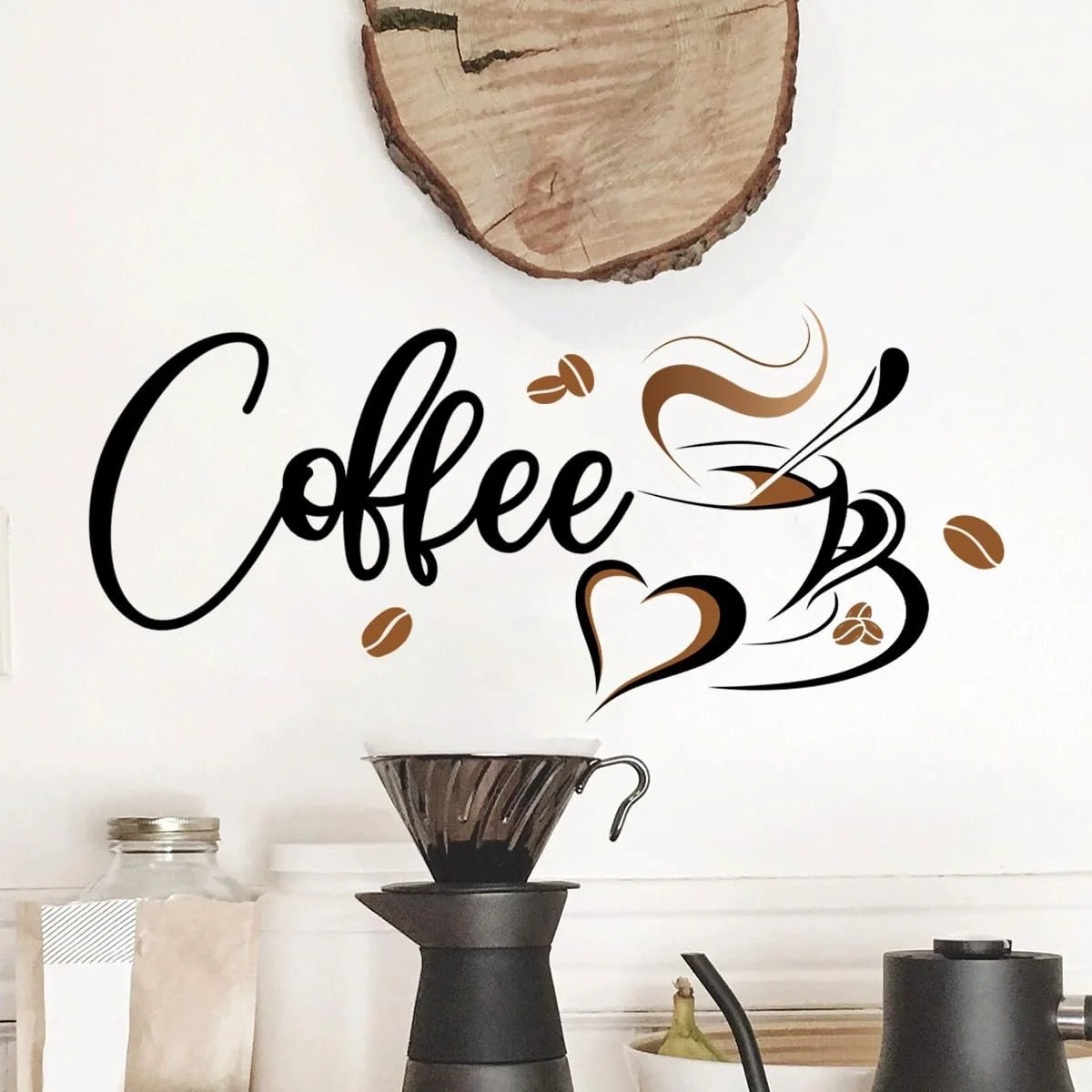 Наклейка на стену Coffee Beans коричневая 1 шт., фото №5