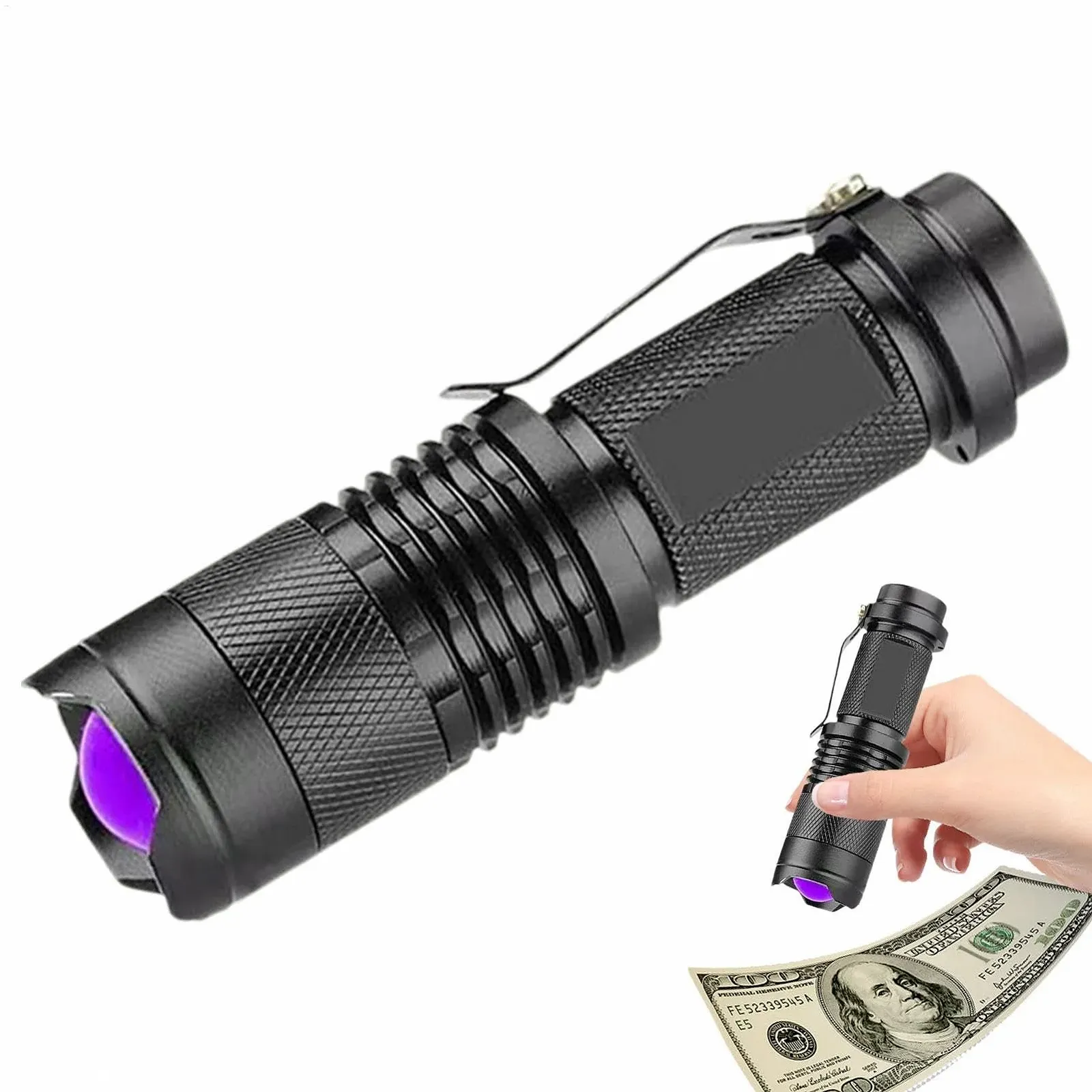 Фонарик Ультрафиолетовый свет Портативный детектор УФ света Портативный LED фонарь, фото №9