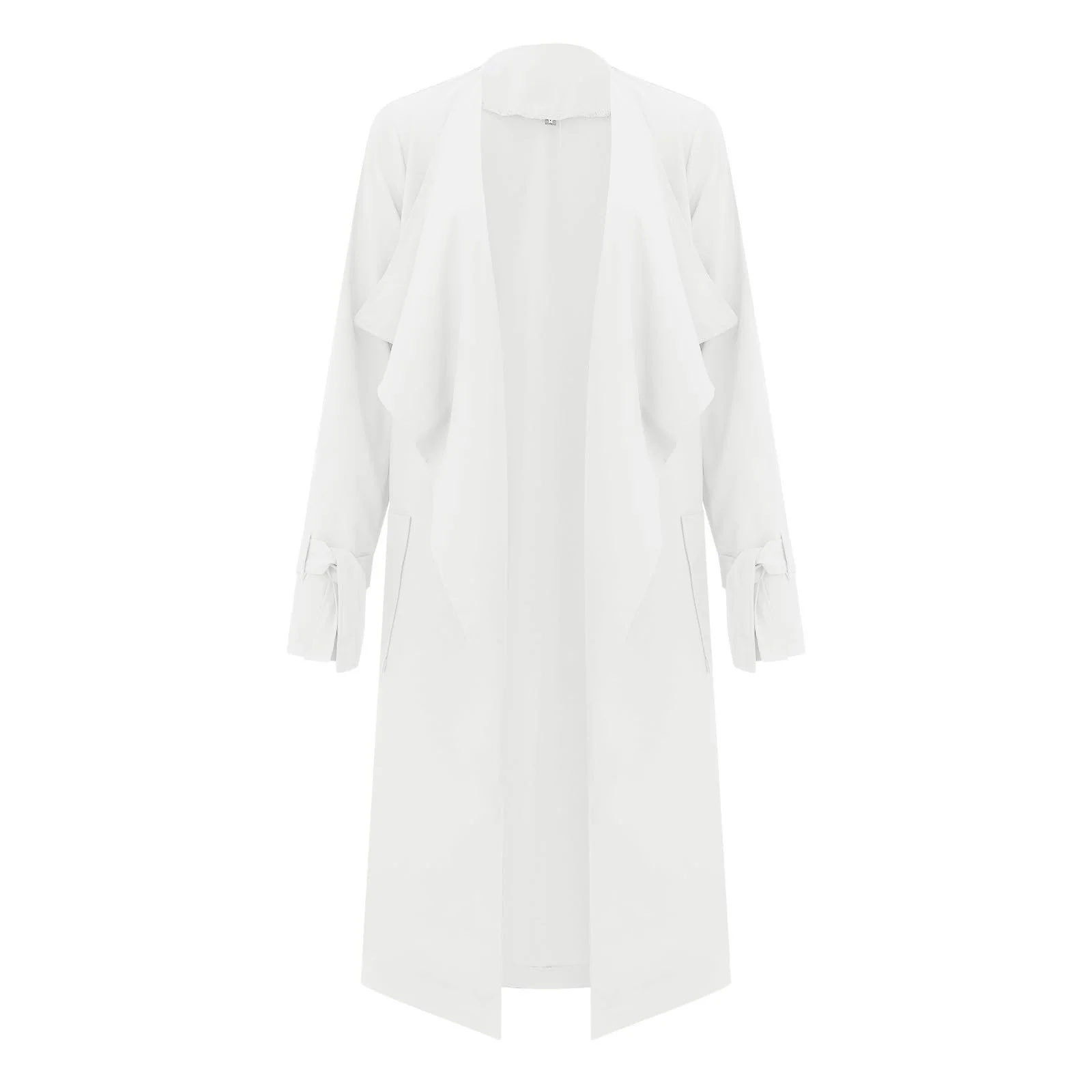 Тренч Жіночий Довгий Прямий Вільного Крою з Кишенями Вітрозахисний з Поясом, фото №2 Тренч Жіночий Довгий Прямий Вільного Крою з Кишенями Вітрозахисний з Поясом, фото №2