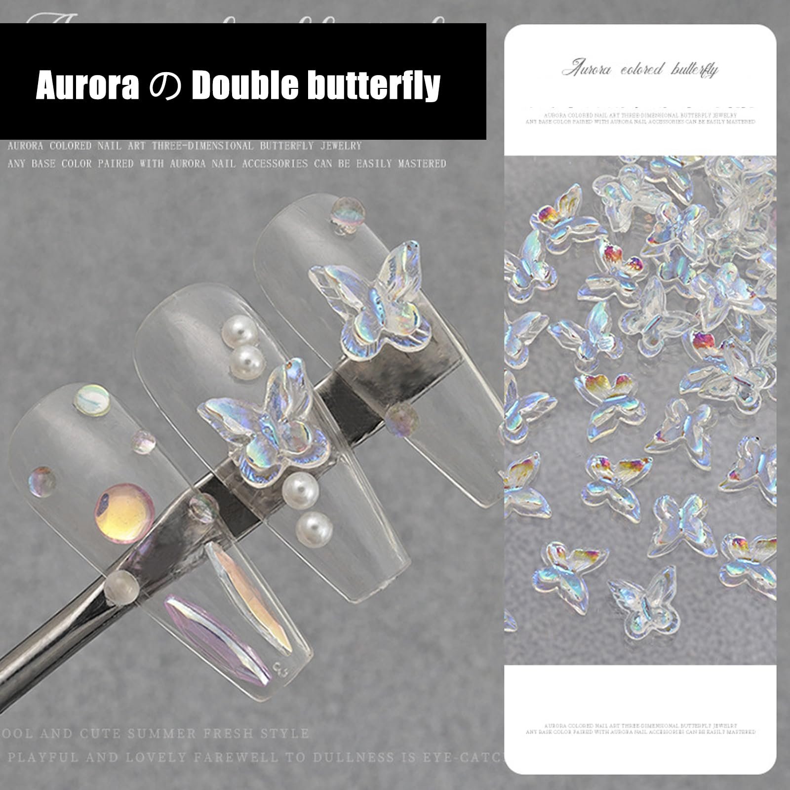 3D прикраса для нігтів Подвійні шари 50 шт., фото №8