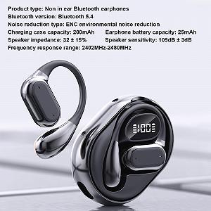 Навушники-перекладачі Bluetooth 5.4 Бездротові Ai Чорний synthetic.ua - Фото 1