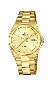 Часы Festina Мужские золотистый браслет из нержавеющей стали - Фото 1
