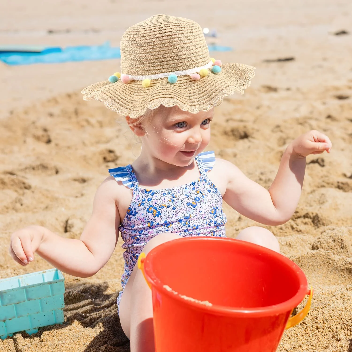Шляпа от солнца и мини-сумка MAMUNU для девочек соломенные с цветком, фото №3 Шляпа от солнца и мини-сумка MAMUNU для девочек соломенные с цветком, фото №3