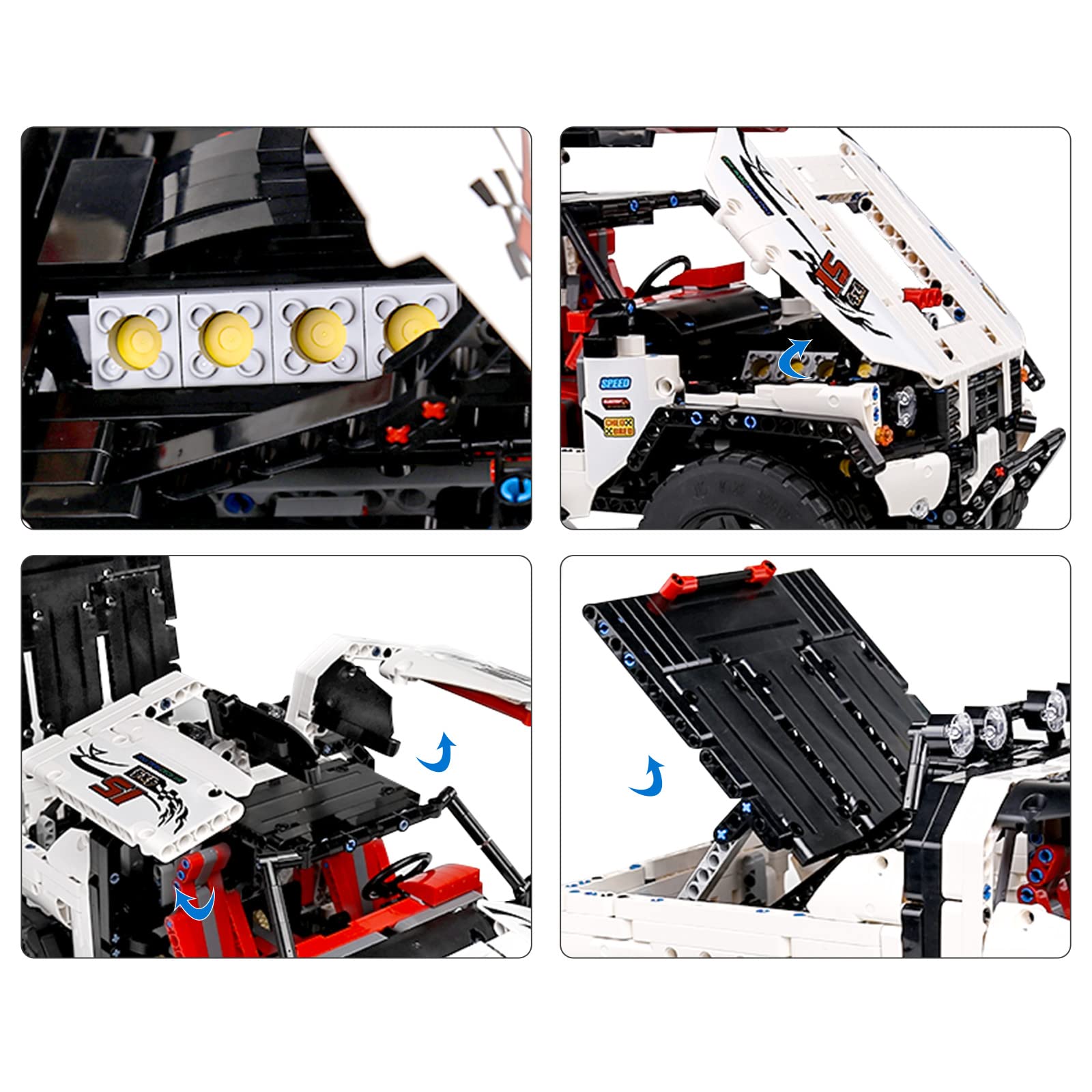 Набір для конструювання Mould King 18005 Technology Позашляховик дистанційного керування з моторами великої високотехнологічності, фото №6 Набір для конструювання Mould King 18005 Technology Позашляховик дистанційного керування з моторами великої високотехнологічності, фото №6