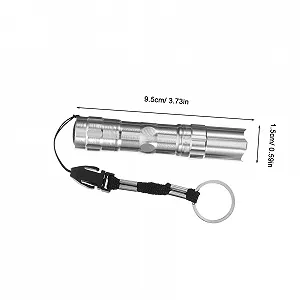 Міні Ліхтарик Водонепроникний Портативний Ударостійкий Алюмінієвий Сплав Аварійне Освітлення Брелок для вулиці Срібний/Чорний synthetic.ua - Фото 1