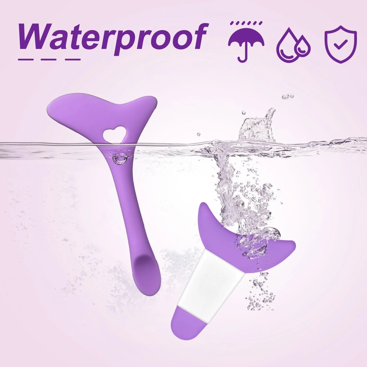 Шаблони підводки для очей силіконові з аплікатором для макіяжу (фіолетові), фото №4