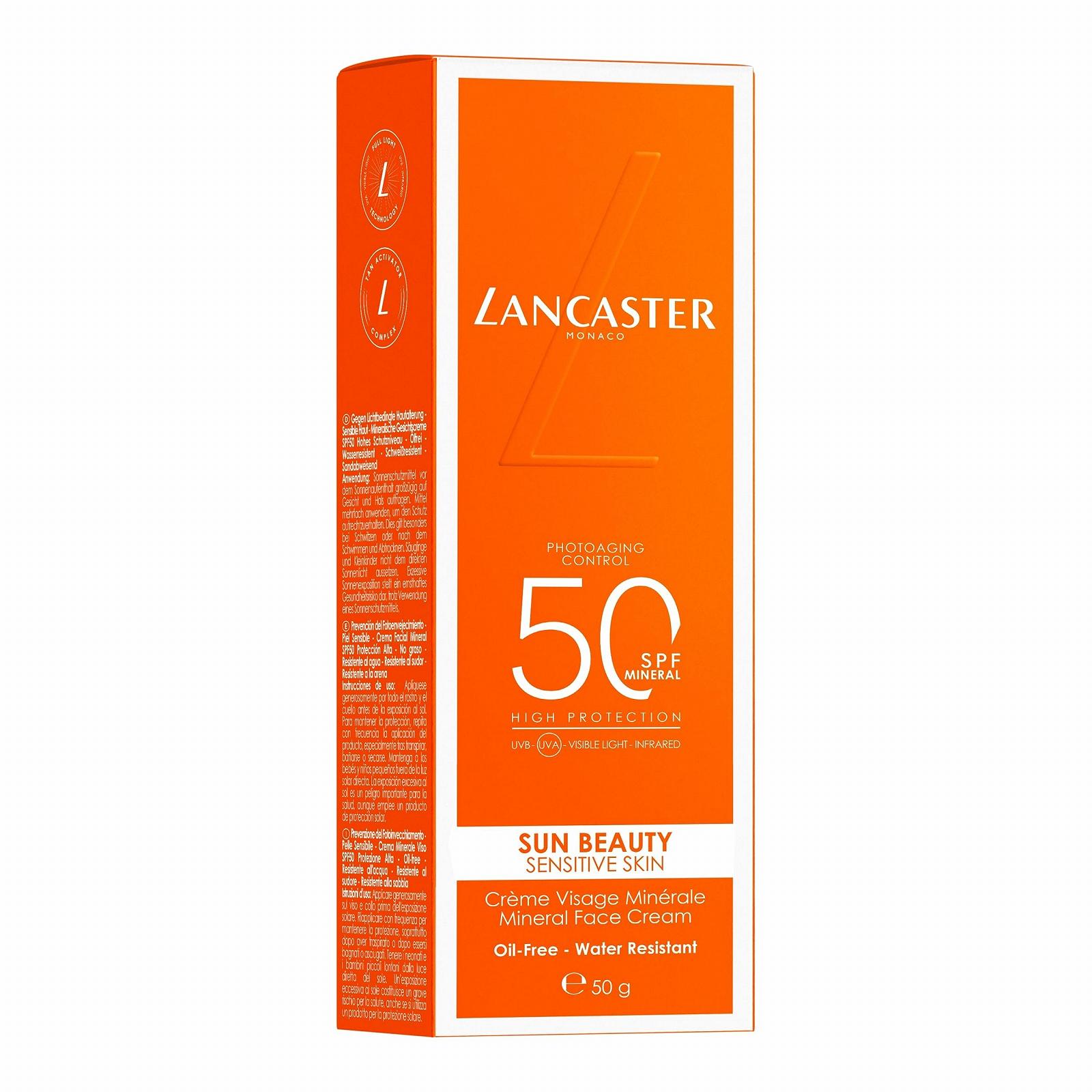 Мінеральний крем для обличчя Lancaster Sun Beauty Sensitive Skin SPF50, 50 мл, фото №3