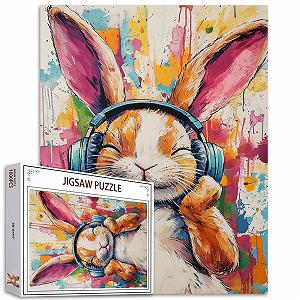 Пазл Music Listening Rabbit 1000 деталей 70 x 50 см - Фото 1