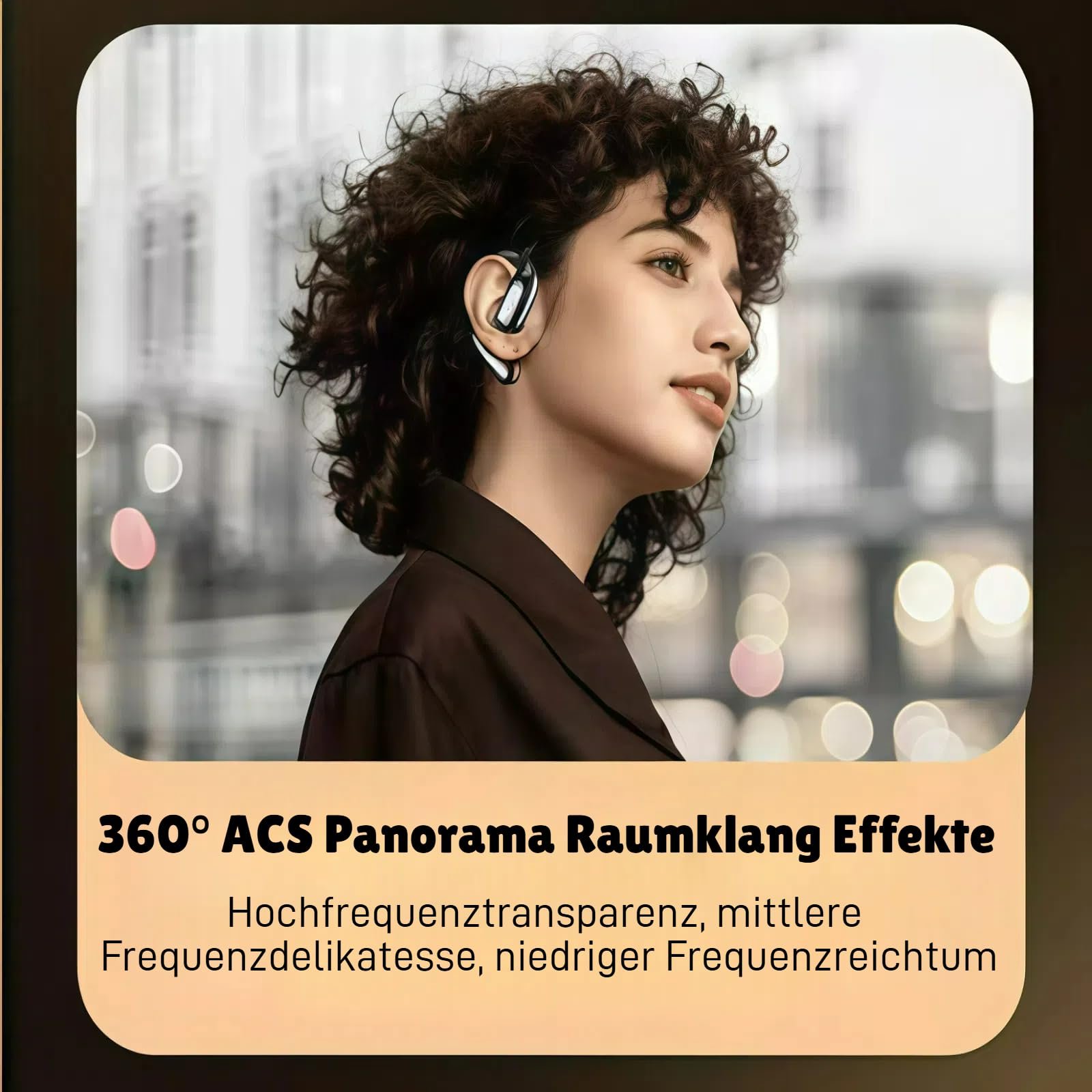 Навушники для перекладу AI KALEIST A60, Bluetooth 6.0, 14 мм динамічний драйвер, IPX4, чорний, фото №3