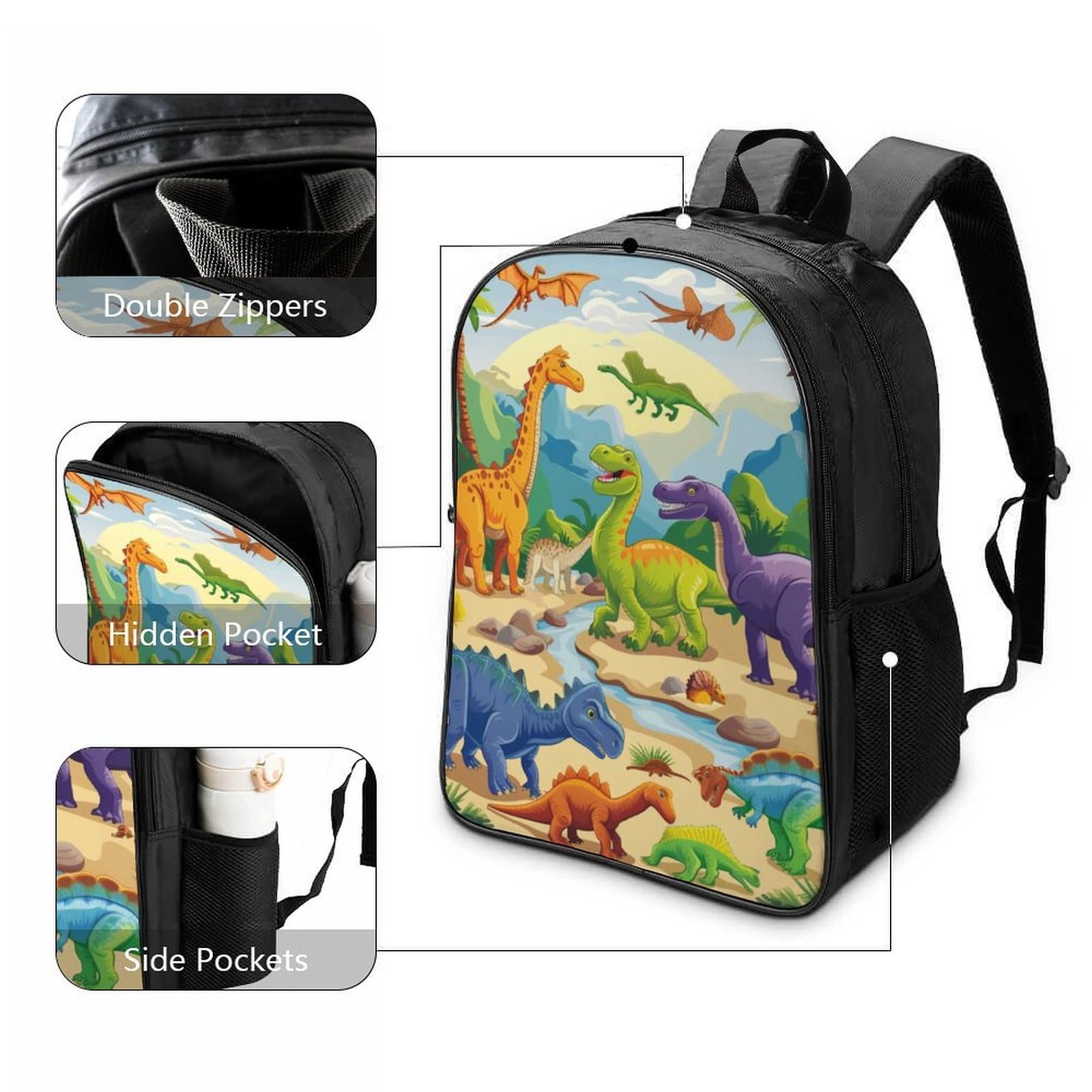 Ранец FPAKAKIIE Dinosaur 40x28x16см, фото №3