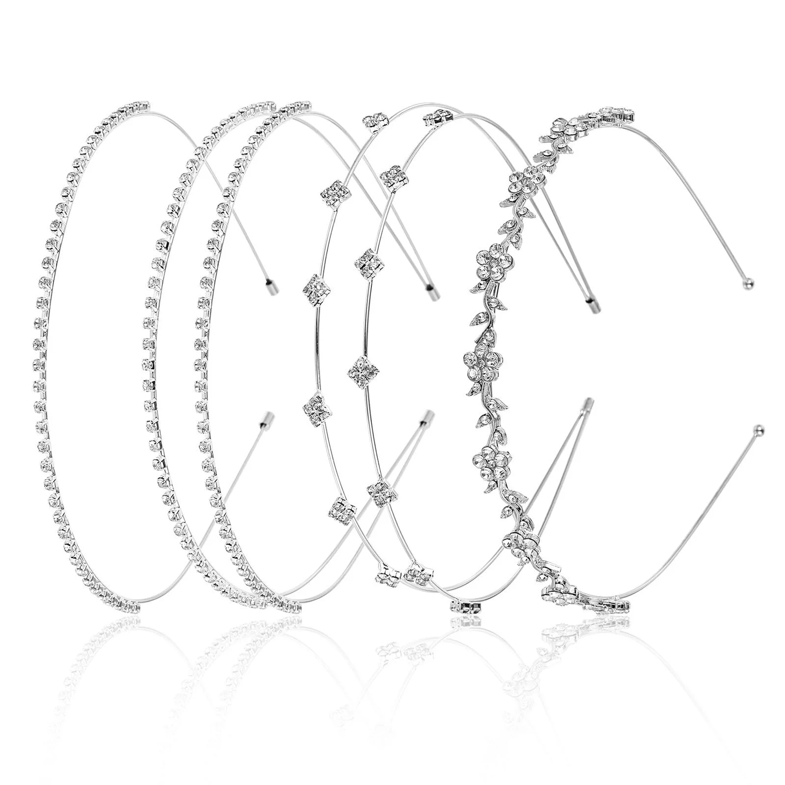 Набір із 4 весільних обручів для волосся, фото №1