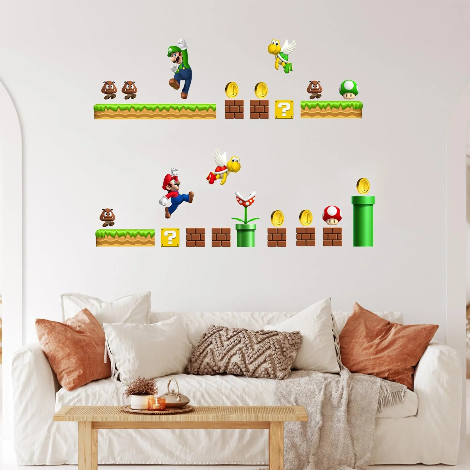 Наклейки на стіну WlsqDE Mario 3D 30 x 90 см 2 шт., фото №4 Наклейки на стіну WlsqDE Mario 3D 30 x 90 см 2 шт., фото №4